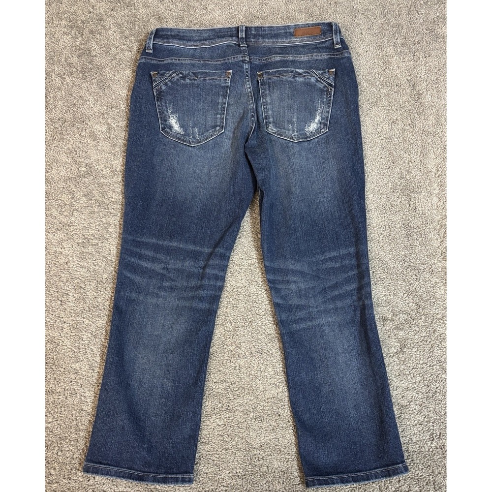 Buckle Black Fit 76 Skinny Jeans Women 30 Blue Faded Candiani Italian Denim Moto - Picture 7 of 12